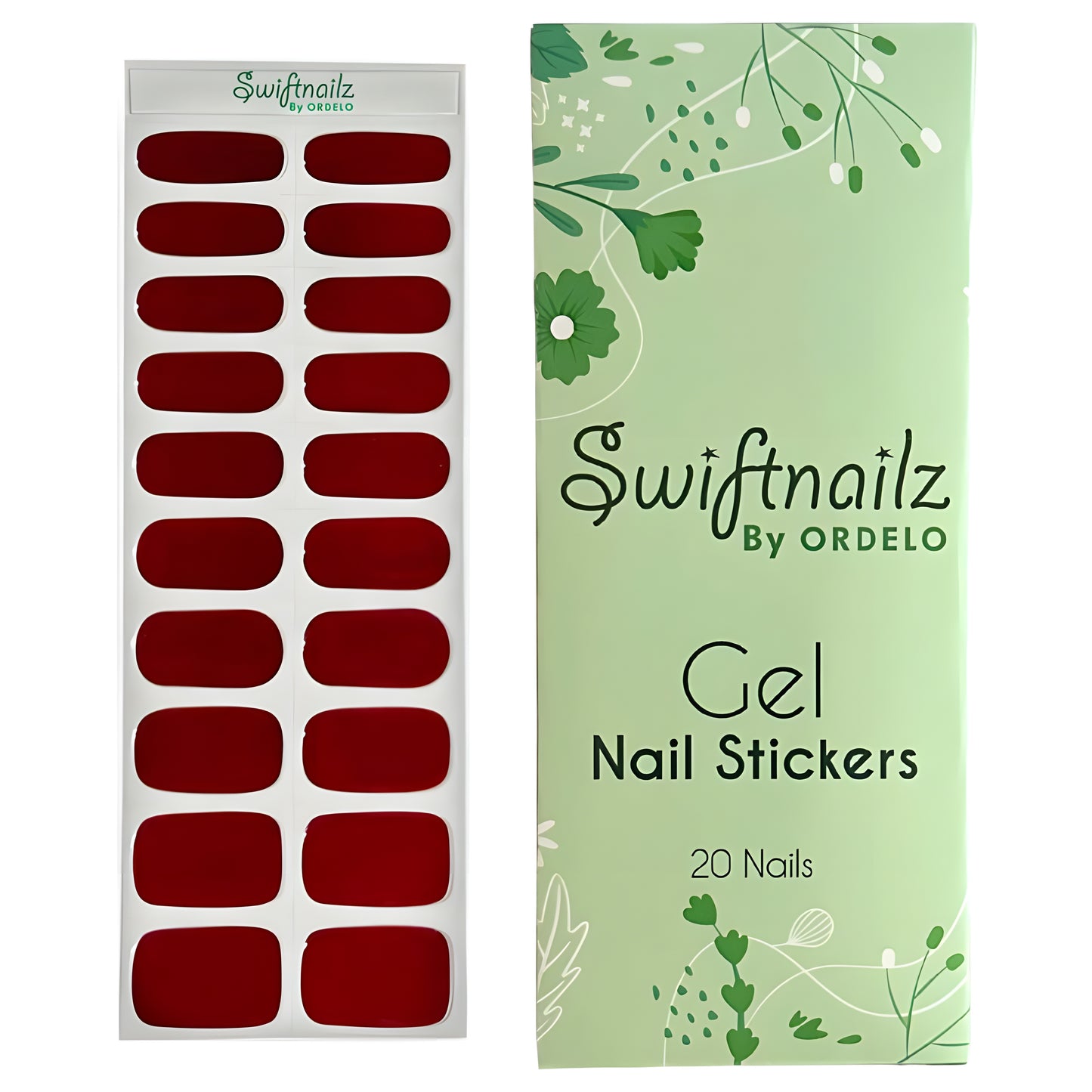 Bordeaux Red-Gel Nail Strip